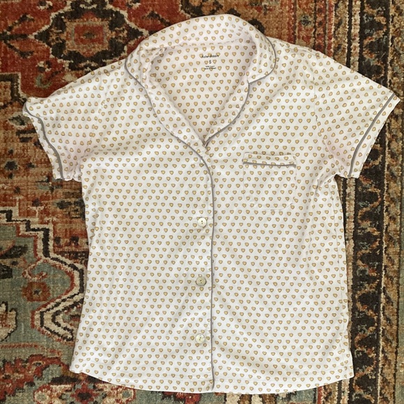 FLAWED Roller Rabbit Pajama Heart Top - Picture 1 of 4